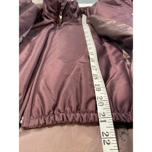 Ellen Tracy Women's Med Purple Double Layer Thermore Down Insulation Puffer Coat - Picture 10 of 10